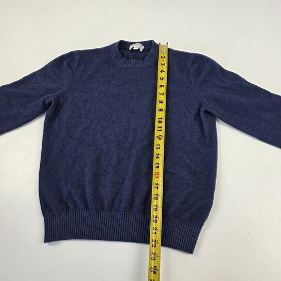 Todd Snyder Sweater Men's Small Blue Wool Cashmere Knit Blend Pullover Crewneck - Picture 4 of 11